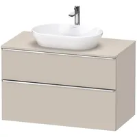 Duravit D-Neo Konsolenwaschtischunterbau mit Möbelgriff chrom, × Taupe