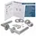 Alpertec BB-Rosettengarnitur Solid 9 Edelstahl Silber