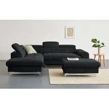 Cotta Ecksofa »Chef L-Form« mit Kopfteilverstellung, edle Metallkufen, wahlweise mit Bettfunktion