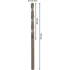 Bosch Metallbohrer HSS-Co DIN 338 3,5 x 39 x 70 mm 10 Stück