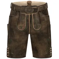 Krüger Trachtenlederhose Tarius Herren (1-tlg) Trachtenlederhose, Trachtenhose, Bayerische Lederhose, Oktoberfest braun 54
