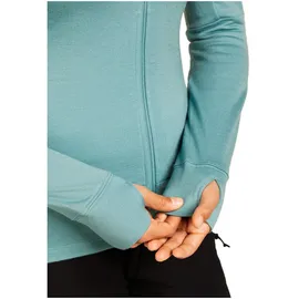 Icebreaker 260 Quantum IV LS Zip Hoodie - Merino Fleecejacke - Damen Kapuzenjacke türkis L