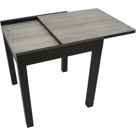 DEGAMO Gartengarnitur FARO 5-teilig, Alu + Glas in Keramikoptik + Kunstgewebe - Dunkelgrau