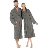 CELINATEX S-XXXL Bademantel Schalkragen Uni lang aufgesetzte Taschen Damen Herren Unisex warm Frottee Baumwolle OEKO-TEX Oregon