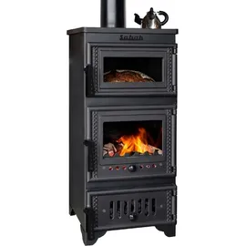 ECOfoxx Modell S103 Stahl Schwarz/Abdeckplatte Gusseisen