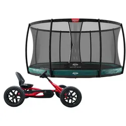 Spar-Bundle: BERG Trampolin Elite InGround 330 & BERG Buddy Redster 2.0 Gokart