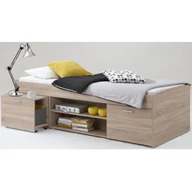 FMD Funktionsbett FMD, braun (struktureichefarben hell), Liegefläche B/L: 90cm x 200cm, kein Härtegrad, Daybetten