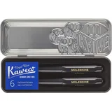 Moleskine x Kaweco Füllfederhalter und Kugelschreiber, Schwarz nit 6 Tintenpatronen Inklusive, Farbe