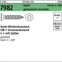 Industrial Quality Supplies DIN 7982 Form CE Senkkopf-Blechschraube VG