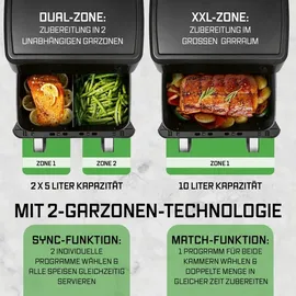 GOURMETmaxx Heißluftfritteuse AirGenius 10 l schwarz