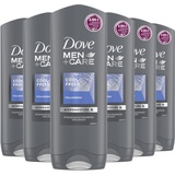 Dove Men+Care 3-in-1 Duschgel Cool Fresh Duschbad für Körper, Gesicht und Haar mit MicroMoisture 250 ml 6 Stück