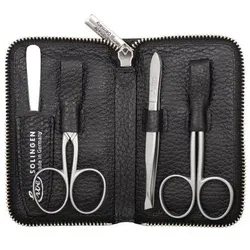 Inox Reißverschluß-Etui Schwarz