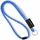 WEBBOMB webbomb® Tubular Lanyard zweifarbiges Schlüsselband - rund weich und lang mit Sicherheitsverschluss und Schlüsselring als Schlüsselanhänger Key Chain für Ausweis Handy Schlüssel (sky blau) - L