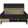 Forte Stauraumbett Lya 129,5 x 92,6 x 205,6 cm Eiche matt schwarz
