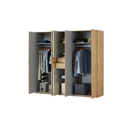 Möbel Kraft Drehtürenschrank Livingston 225 x 208 x 58 cm Holzfarben