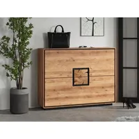 G+k möbelvertriebs-gmbh Schuhschrank 120x90cm Massivholz Eiche Wildeiche geölt NEU