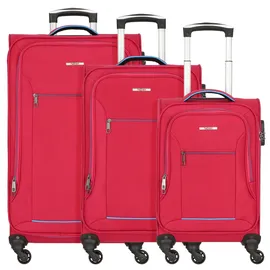 nowi Sevilla Koffer-Set 3-tlg. polyester blau/rosa