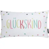 Magma Heimtex Kissenbezug Glückskind 30 x 50 cm Weiß