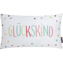 Magma Heimtex Kissenbezug Glückskind 30 x 50 cm Weiß