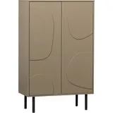 Woood »Cadiz Midi-Schrank«, Hochkommode mit verspielt verzierten Türen, Breite 85 cm/Höhe 135 cm
