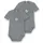 normani Outdoor Sports 2er Set Baby Merino Body Kurzarm Tauranga in Grau gestreift | Gr.: 86