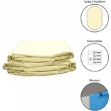 Poolfolie Ersatzfolie Achtformbecken 540x350x120cm - Dicke 0,4mm - Einhängebiese - Sand
