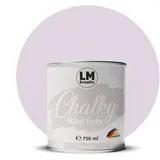 Chalky Möbelfarbe Kreidefarbe für Möbel 750 ml / 1,05 kg (Flieder), matt finish In- & Outdoor Kreide-Farbe für Shabby-Chic, Vintage Look, Landhaus Stil Möbel streichen