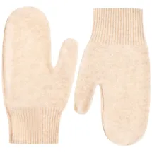 Zwillingsherz Fäustlinge ZWILLINGSHERZ, Damen, beige (hellbeige), Strick, Kaschmir, unifarben, Handschuhe Fäustlinge, aus reinem Kaschmir