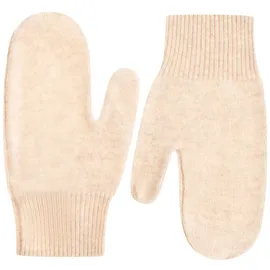 Zwillingsherz Fäustlinge ZWILLINGSHERZ, Damen, beige (hellbeige), Strick, Kaschmir, unifarben, Handschuhe Fäustlinge, aus reinem Kaschmir