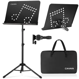Cahaya 2 in 1 Dual-Use Notenständer & Tischständer Stabil und Höhenverstellbar mit Tragetasche faltbarer Buchständer Tragbarer Notenständer Genießen Sie Patentschutz CY0203