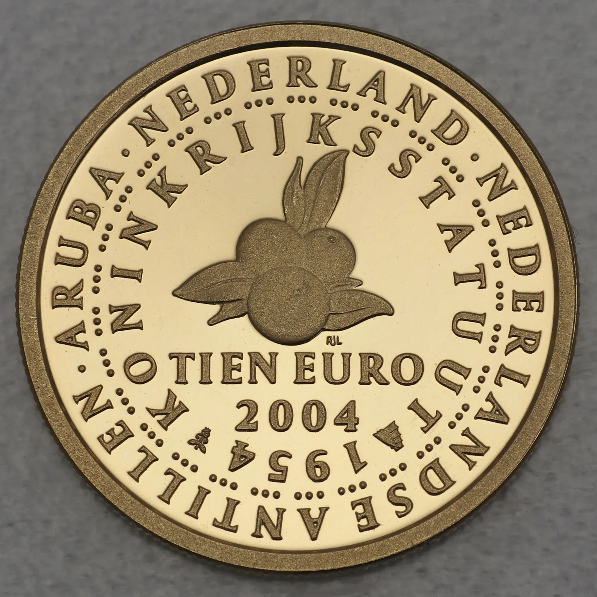 Goldmünze 10 Euro Selbstständigkeit 2004 50 Jahre nationale Autonomie (Niederlande)