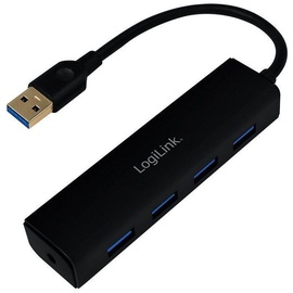 Logilink USB 3.0 Hub 4 USB Anschlüsse zur Erweiterung schwarz