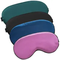 MIVAIUN 4 Stück Schlafmaske Augenmaske Nachtmaske, Seidene Schlafmaske, Licht Blockierende Nachtmaske, Schlafbrille Herren Damen Bequem Lichtblockierende Augenmaske für Yoga Reisen Pause