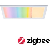 PAULMANN LED Panel PAULMANN "Smart Home Amaris ZigBee RGBW eckig 595x295mm Weiß matt 22W 2.700K" Lampen 1 flammig, Höhe: 5,2 cm, St. weiß