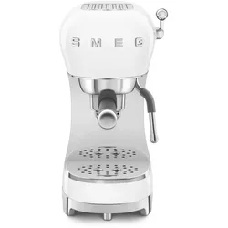 SMEG - Espresso Kaffeemaschine mit Siebträger ECF02, weiß, TritanTM Renew