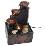 Fockety Zimmerbrunnen-Wasserfall-Tischplatte, Mini-Wasserbrunnen mit LED-Licht, Reichtum Anziehend, Kleiner Entspannungswasserfall, USB-betriebener Tischbrunnen für Schreibtisch, Büro,