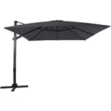 Axi Ampelschirm 300 cm x 300 cm Grau mit Handöffner