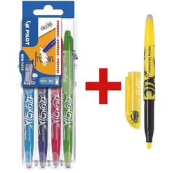 Pilot 4er-Etui Tintenroller »FriXion Ball 07« Set2Go inkl. Textmarker »Frixion«