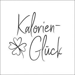 20 Servietten Papier 33x33cm 3-lagig - hochwertige Einweg Papierservietten mit Spruch Kalorien-Glück für Kaffee Kuchen Brunch Frühstück Party lustig