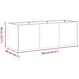 vidaXL Pflanzkübel 120 x 40 x 40 cm Weiß