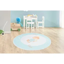 Kinderteppich ARTE ESPINA "Bambini 300", grün (mint), H:5mm Ø:160cm, Polyester, Teppiche, Fantasievoll bedruckter Kinderteppich, angenehme Haptik