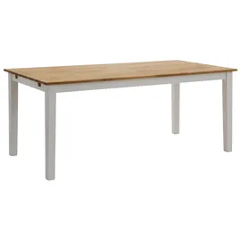 Home Affaire Esstisch HOME AFFAIRE "Samba Holztisch Landhaus Küche Bestseller", weiß (weiß, eiche), B:180cm H:75cm T:90cm, Tische, Esstisch, aus massivem Buchenholz, 140 cm oder 180 cm, verlängerbar