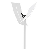 Hell LED-Stehlampe Evolo Alu, Eisen, Stahl & Metall Weiß