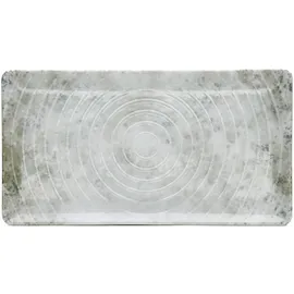 VAN WELL "Platte Korfu, rechteckig, 6 Stück", grau, B:13cm H:1,5cm L:24cm, Porzellan, Servierplatten,