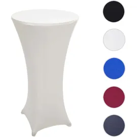 Mendler Stehtischhusse HWC-J30 Creme-beige Ø 60 cm