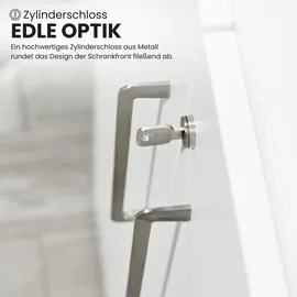 bümö Kombischrank 80 x 42 x 215,6 cm Weiß/Buche
