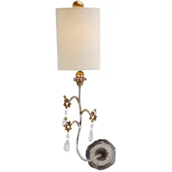 Tivoli Wandleuchte silber, creme Flambeau FB-TIVOLI-W1-SV