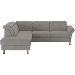 Ecksofa HOME AFFAIRE "Calypso L-Form", grau, B:259cm H:85cm T:227cm, 100% Polyester, Sofas, mit Relaxfunktion motorisch im Sofa 2,5- Sitzer