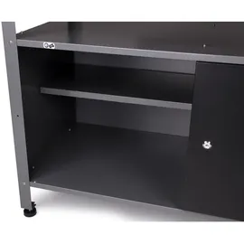 Ondis24 Lochwand Holz/Metall 120x205x60 cm grau/schwarz ohne Bestückung