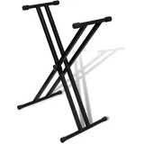 vidaXL Keyboardständer X-Form Schwarz
